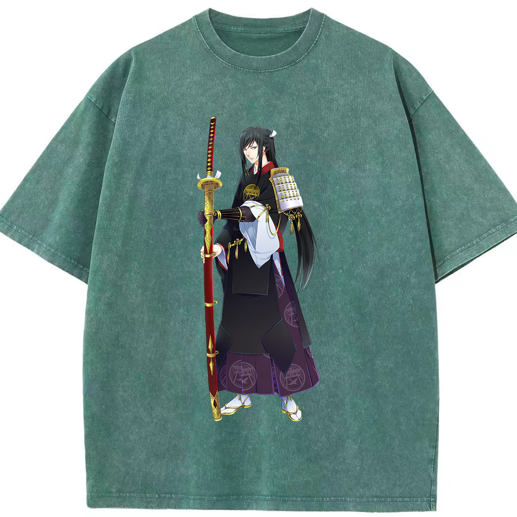 （画像用） 刀剣乱舞 Touken Ranbu 綿100% ヴィンテージ風 半袖Tシャツ（フロントプリント）